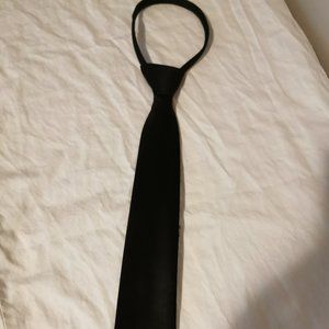 Boys Black Zipper Tie